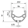 SXT 388262 Basic 26´´ Mtb Bakhjul, Silver, One Size