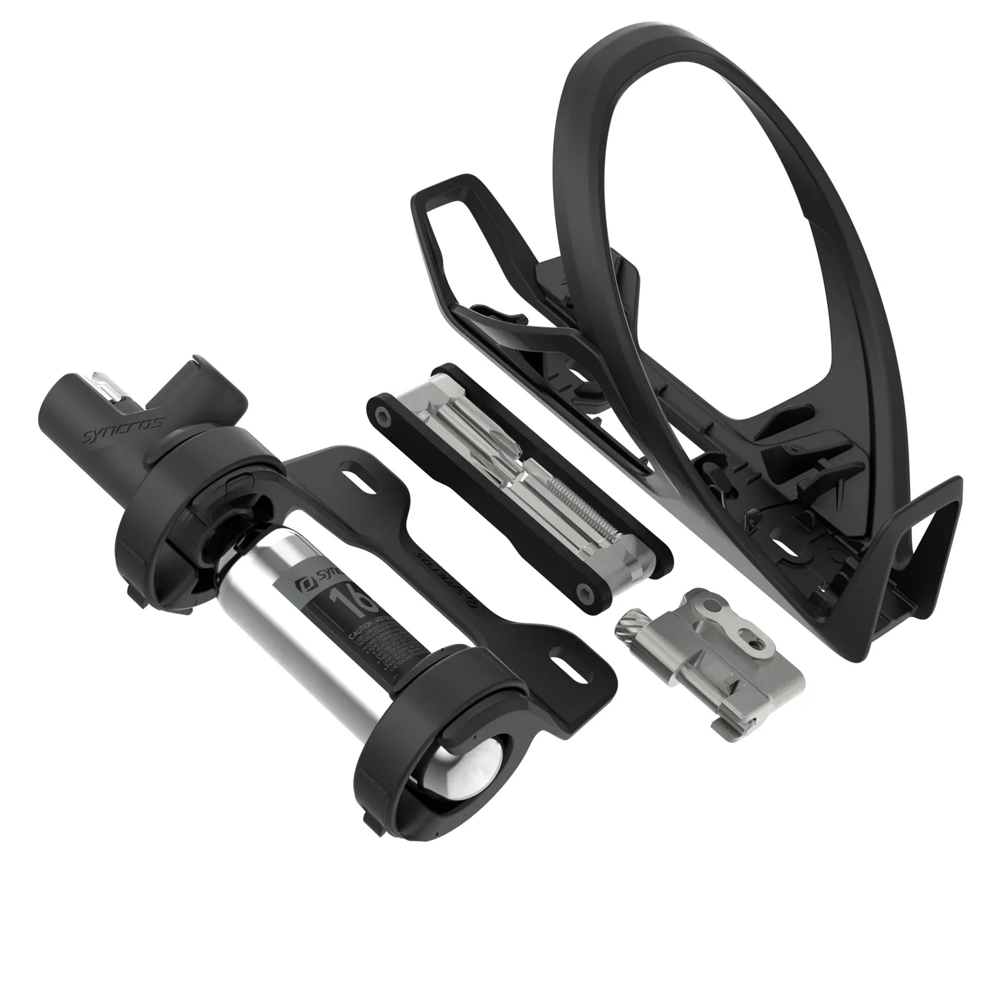 Syncros Cache IS Cage Co2 Set, Black, One Size