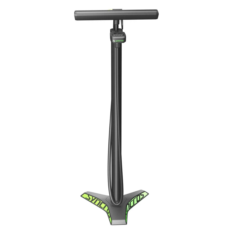 Syncros Vernon 2.0 Digital fotpump, Matt blk / grn, 180psi Syncros Vernon 2.0 Digital fotpump, Matt blk / grn, 180psi