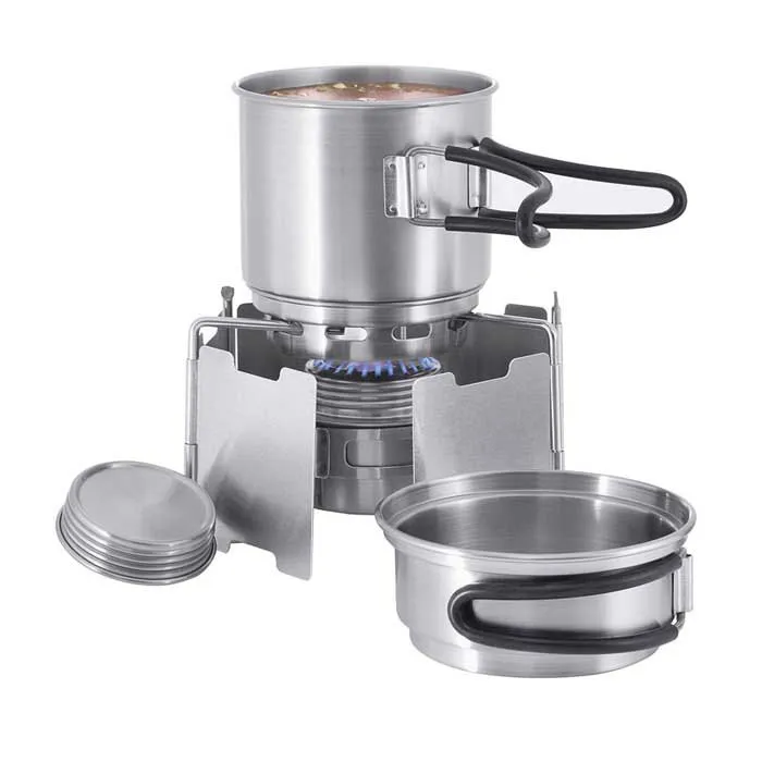 Tatonka Alkoholbrännare Set, Inox, One Size