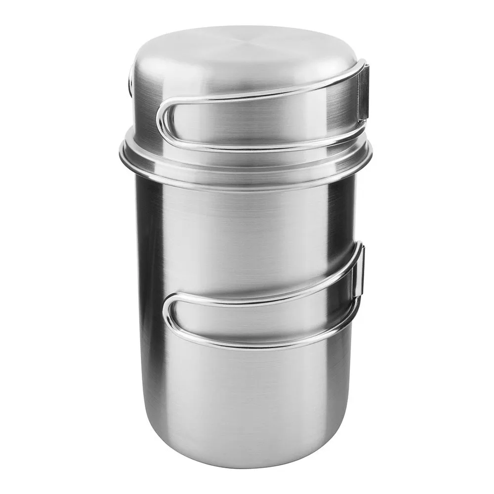 Tatonka Mugg Med Handtag Och Set Med Lock Till Mugg Med Handtag 850ml, Stainless steel, One Size