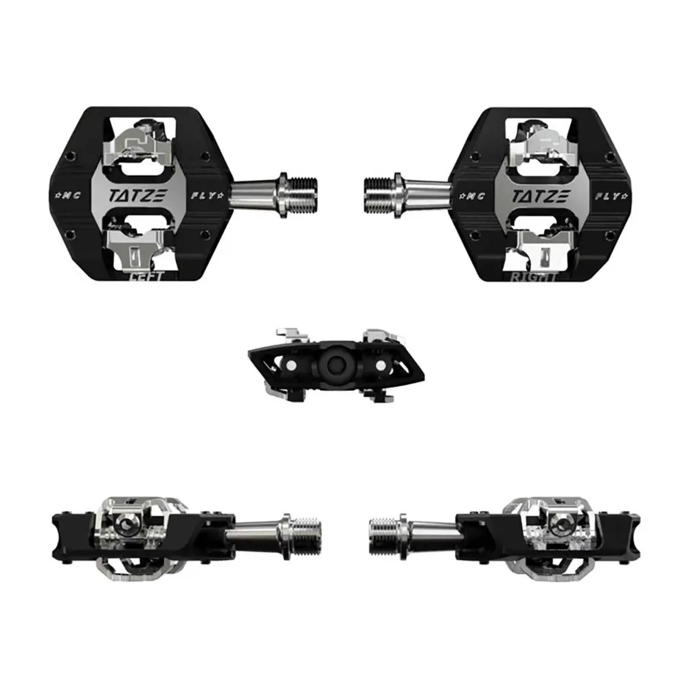 TATZE Mc-fly Cykelpedaler, Black / silver, One Size