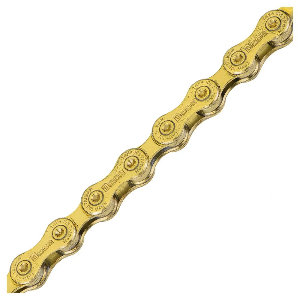 TAYA Deca-101 Road/mtb Kedja, Ti gold, 116 Links, 10s