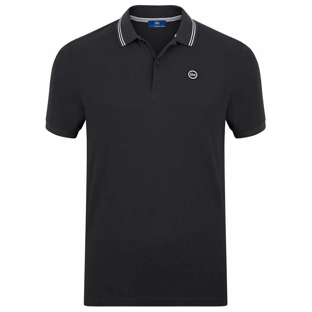 Tbs Maddipol Kortärmad Polotröja, Black