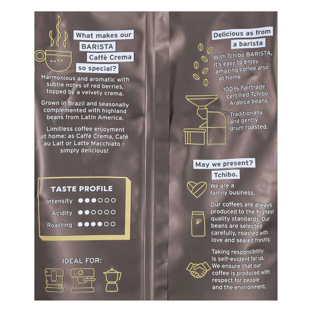 Tchibo Barista Crema 1kg Kaffebönor, Brown, One Size