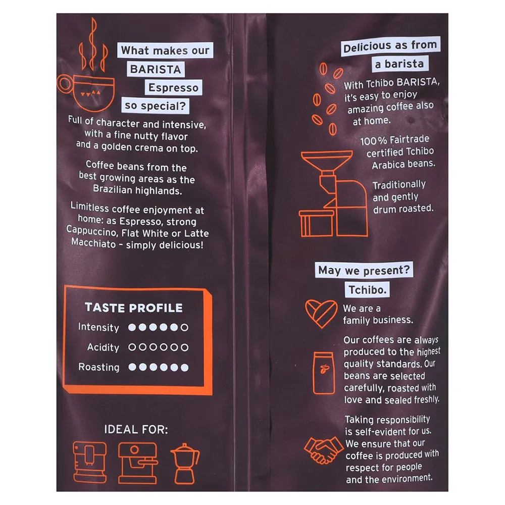 Tchibo Barista Espresso 1kg Kaffebönor, Brown, One Size