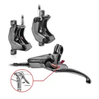 Tektro Auriga Twin+ hydraulisk bromssats för lastcyklar - vänster sida Tektro Auriga Twin+ hydraulisk bromssats för lastcyklar - vänster sida