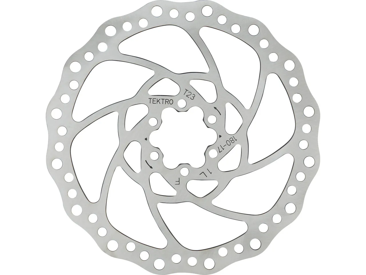 Tektro Bremsscheibe 6-Loch TR-17 für E-Bike, Silver, 180mm Tektro Bremsscheibe 6-Loch TR-17 für E-Bike, Silver, 180mm
