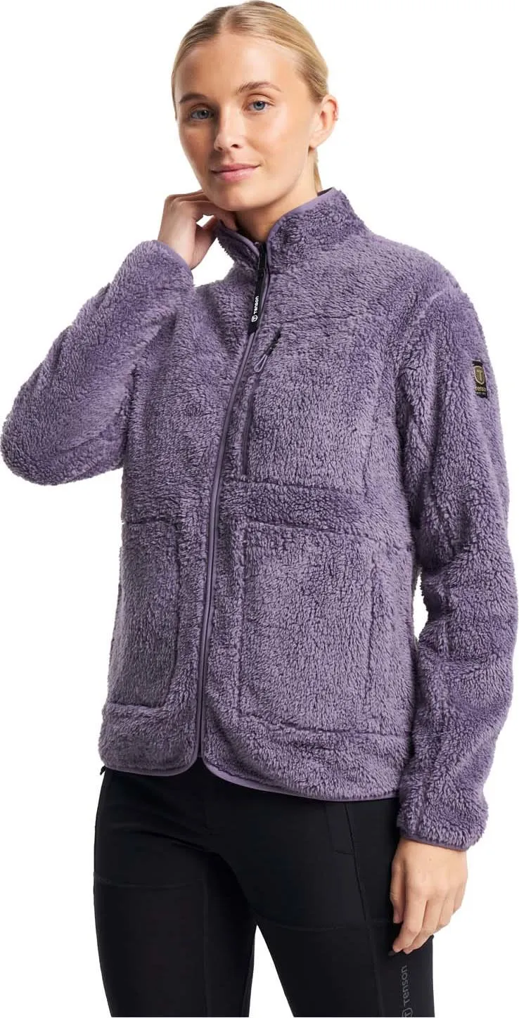 Tenson Women's Thermal Pile Zip Jacket, Purple Tenson Women's Thermal Pile Zip Jacket, Purple