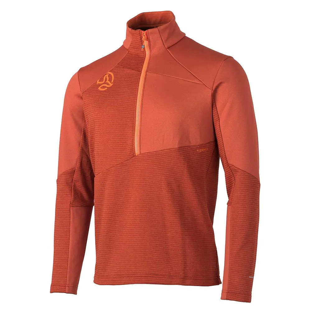 Ternua Teslin Fleece Med Halv Dragkedja, Deep ginger