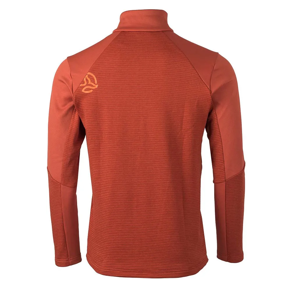 Ternua Teslin Fleece Med Halv Dragkedja, Deep ginger