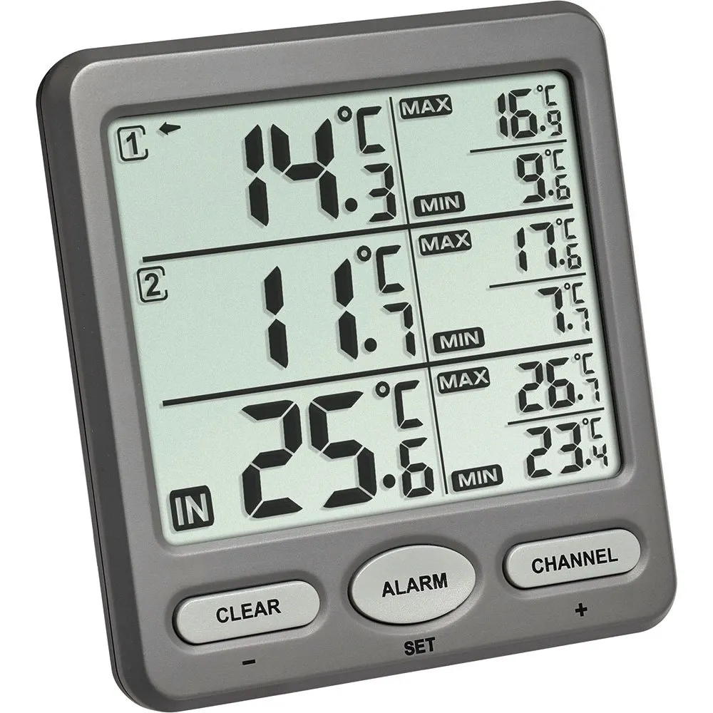 Tfa Dostmann 30.3062.10 Trio Termometer, Grey, One Size