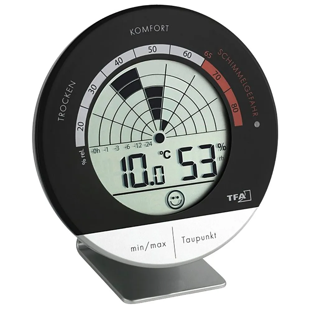 Tfa Dostmann 30.5032 Mould Radar Digital Termometer, Black / silver, One Size
