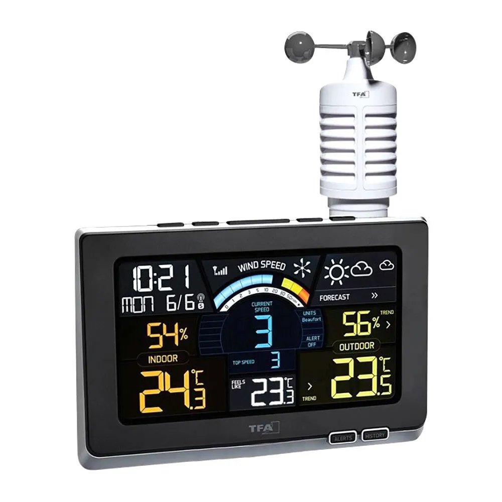 Tfa Dostmann 35.1140.01 Spring Breeze Väderstation, Black, One Size, EU Plug 220V