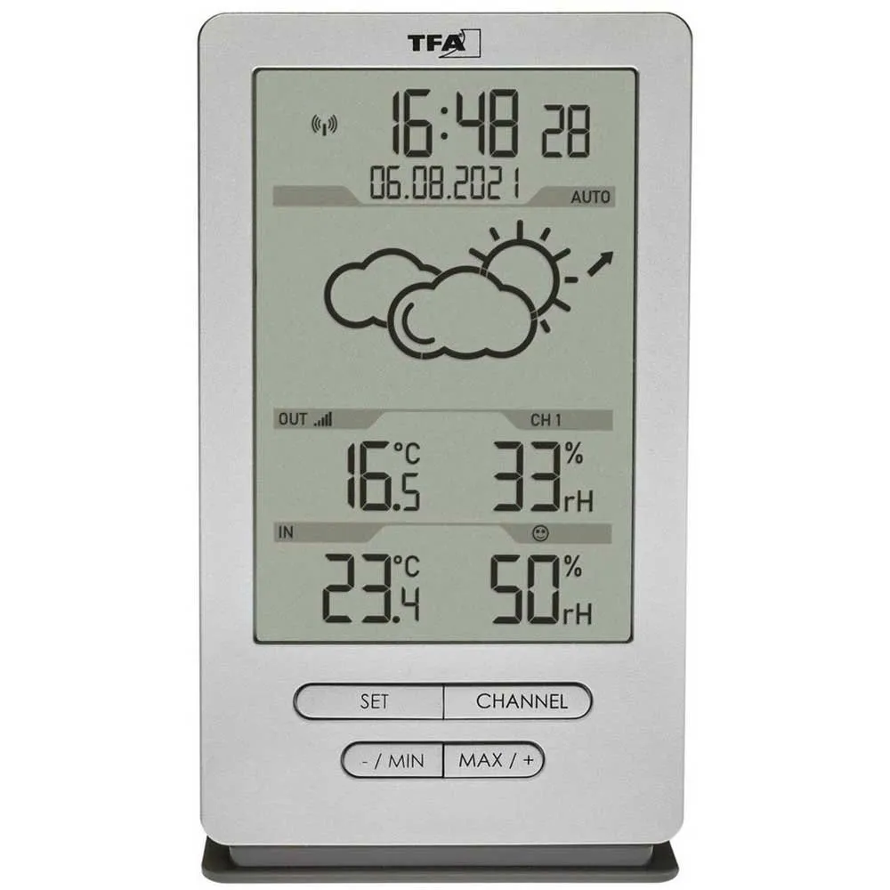 Tfa Dostmann 35.1162.54 Väderstationsdisplay, Silver, One Size