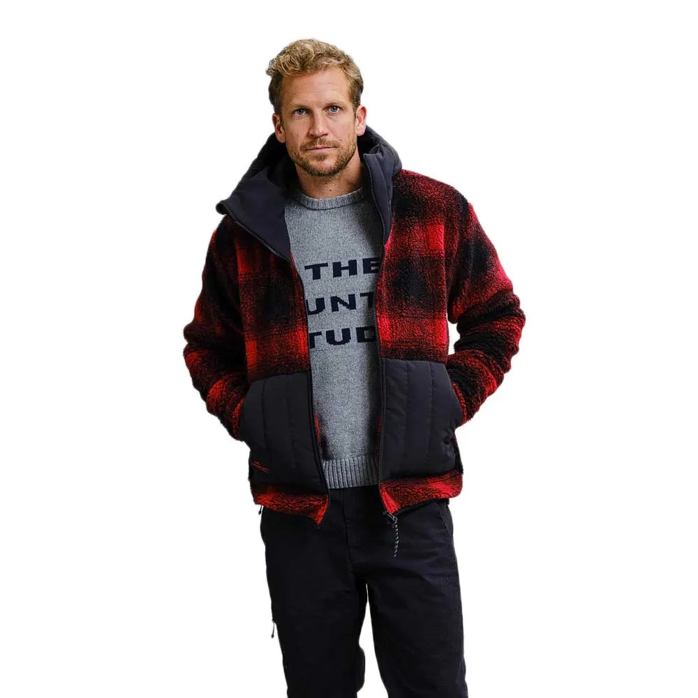 The Mountain Studio Rocky Mountain Check Fleecejacka Med Dragkedja, High risk red