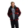 The Mountain Studio Rocky Mountain Check Fleecejacka Med Dragkedja, High risk red