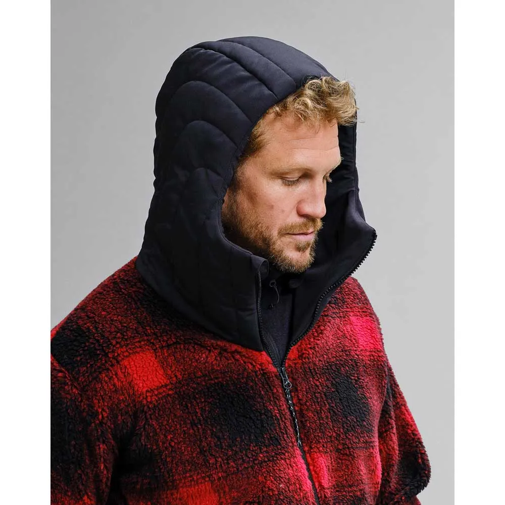 The Mountain Studio Rocky Mountain Check Fleecejacka Med Dragkedja, High risk red