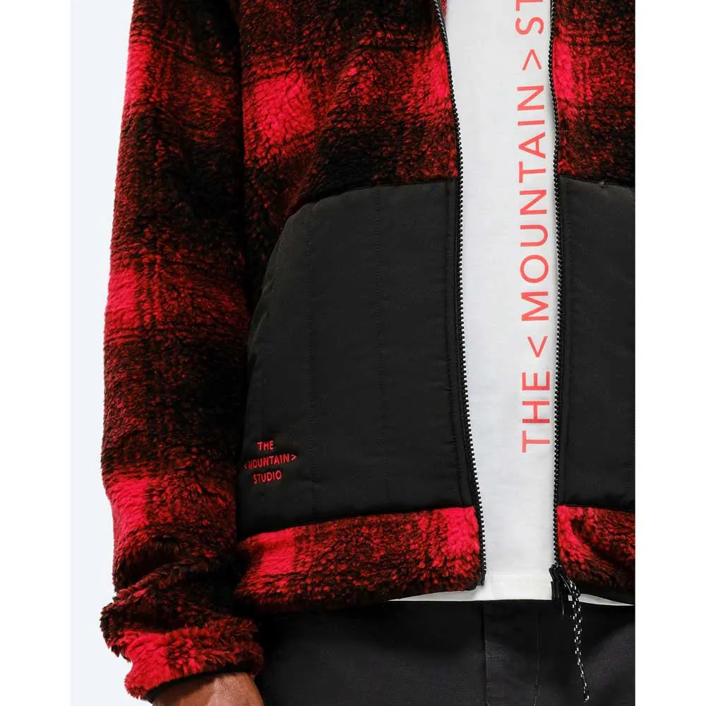 The Mountain Studio Rocky Mountain Check Fleecejacka Med Dragkedja, High risk red