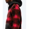The Mountain Studio Rocky Mountain Check Fleecejacka Med Dragkedja, High risk red