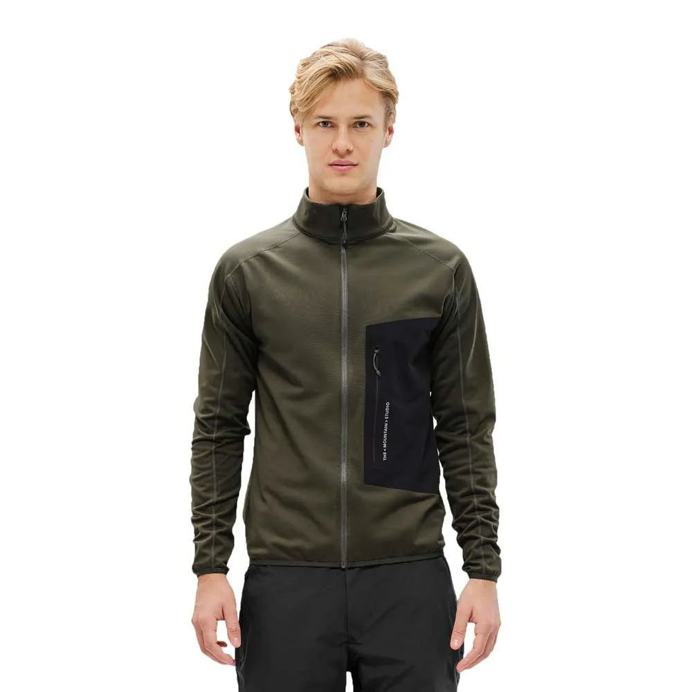 The Mountain Studio Tecno Grid T-neck Fleecejacka Med Dragkedja