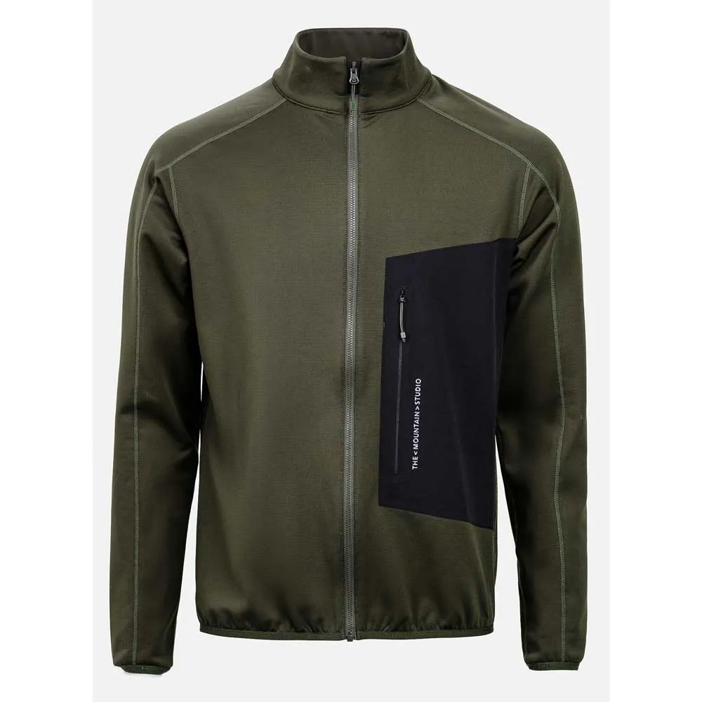 The Mountain Studio Tecno Grid T-neck Fleecejacka Med Dragkedja