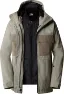 The North Face Men's Fourbarrel Triclimate Jacket, Clay grey/tnf black