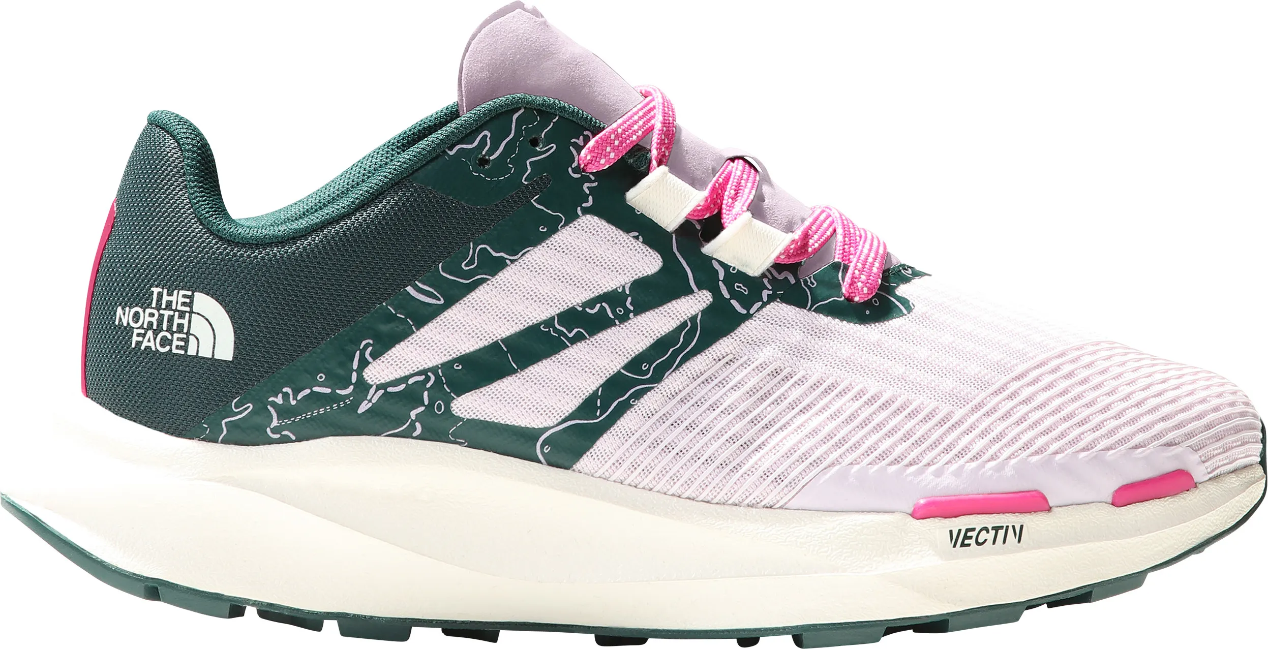 The North Face Women's VECTIV Eminus, Ponderosa Green Valley Topo Print/Lavender Fog The North Face Women's VECTIV Eminus, Ponderosa Green Valley Topo Print/Lavender Fog