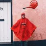The Peoples Hardy 3.0 Vattentät Poncho Refurbished, Red