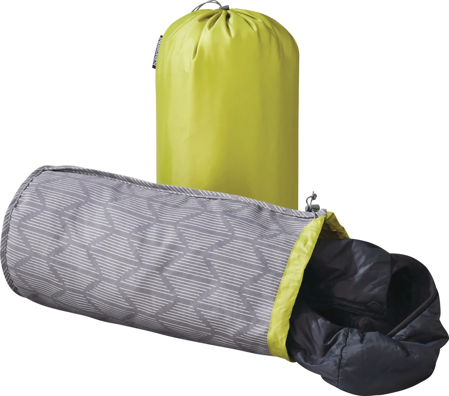 Therm-a-Rest Stuffsack Pillow, Limon/Grey Prin Therm-a-Rest Stuffsack Pillow, Limon/Grey Prin