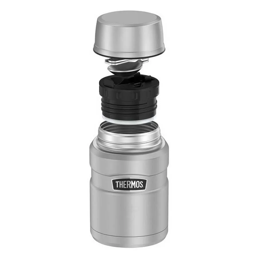 Thermos Termosflaska Med Hopfällbar Sked Och Kopp 710ml, Army green, One Size