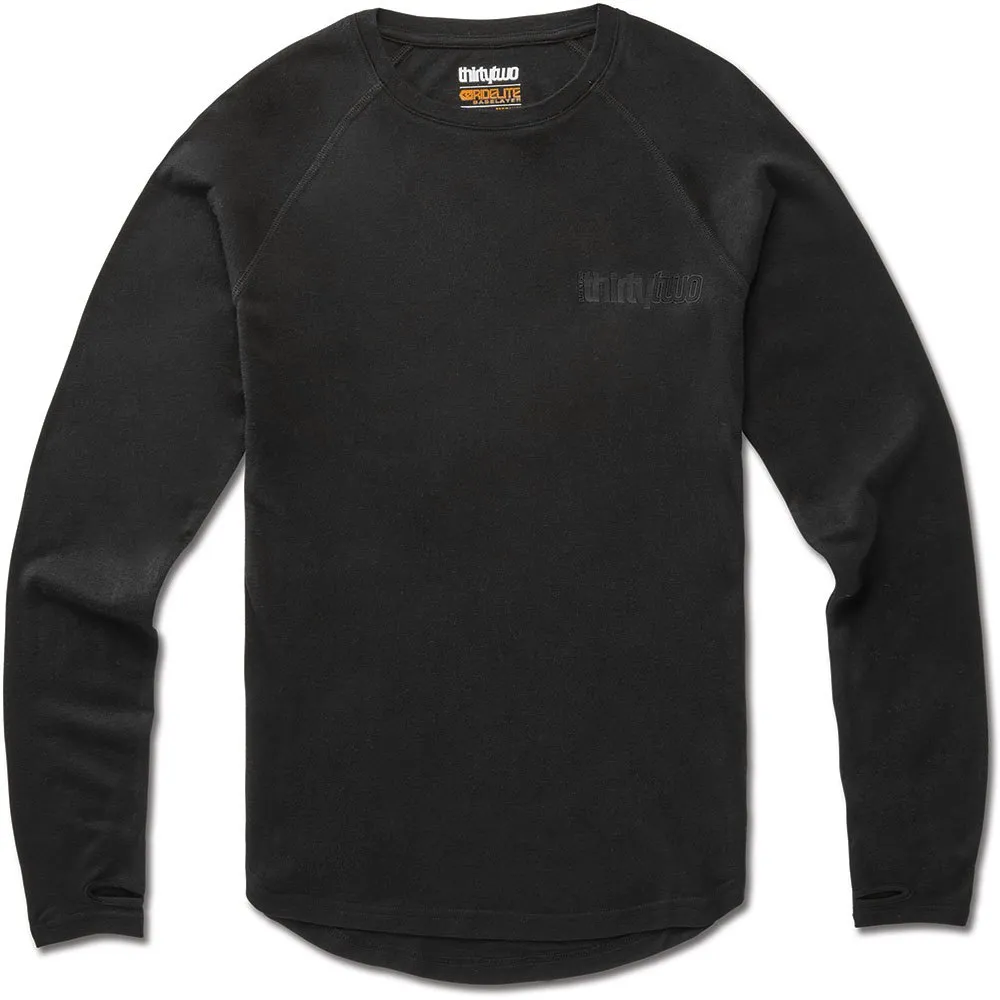 Thirtytwo Ridelite Merino Långärmad Baslager, Black / black