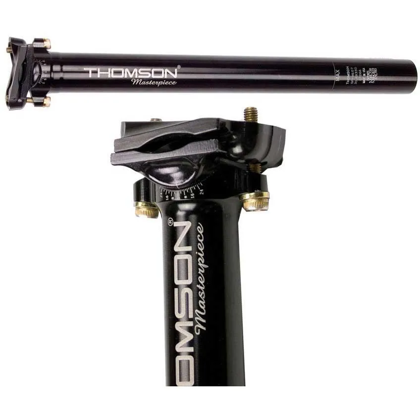 Thomson Masterpiece 350 Mm Sadelstolpe, Black, 350mm, 31.6mm
