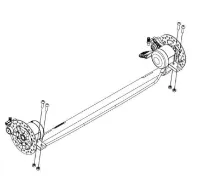 Thule Chariot Axle Assembly Thule Chariot Axle Assembly
