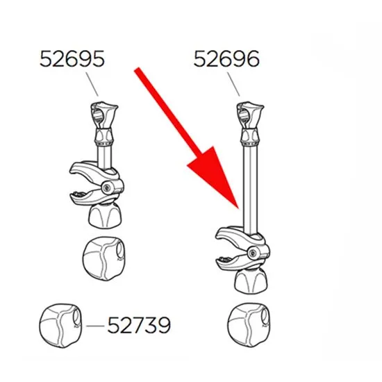 Thule Medium Bike Arm Without 917/918 Eur Lås, Black, One Size