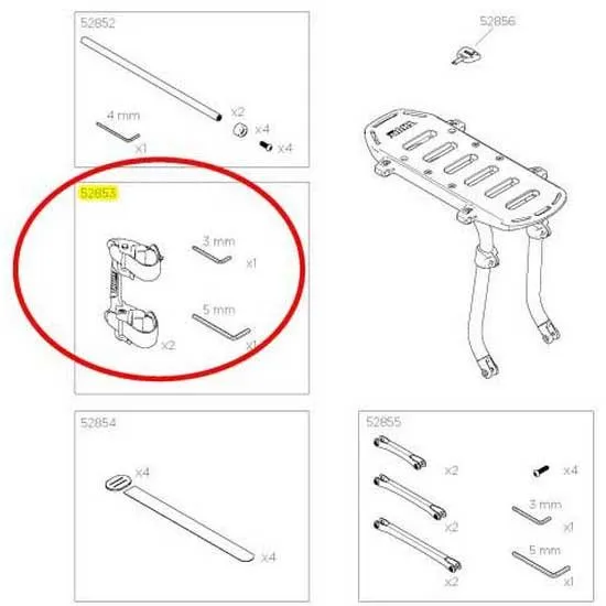 Thule Replacement Bracket Kit Pack´n Pedal Reservdel, One size