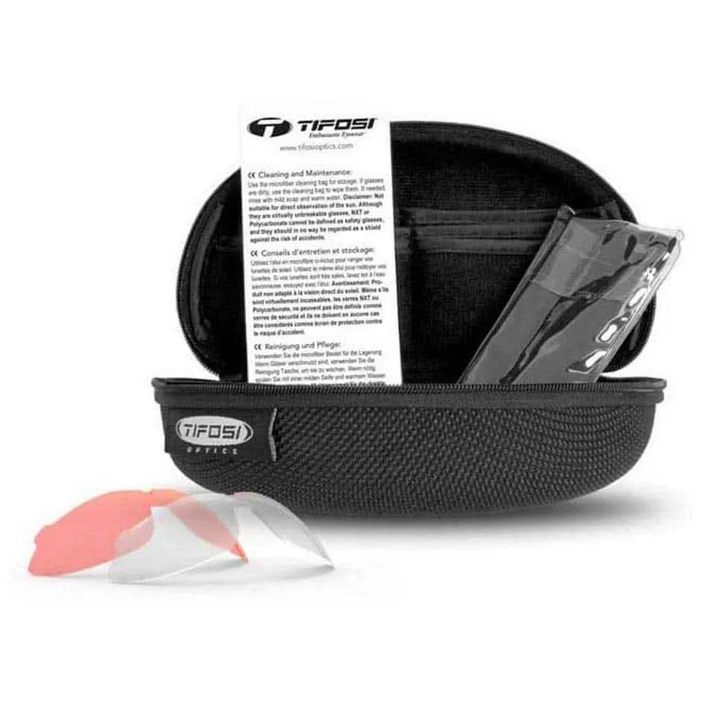 Tifosi Aethon Interchangeable Solglasögon, Matte black, Smoke/CAT3 + AC Red/CAT2 + Clear/CAT0