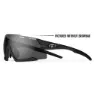 Tifosi Aethon Interchangeable Solglasögon, Matte black, Smoke/CAT3 + AC Red/CAT2 + Clear/CAT0