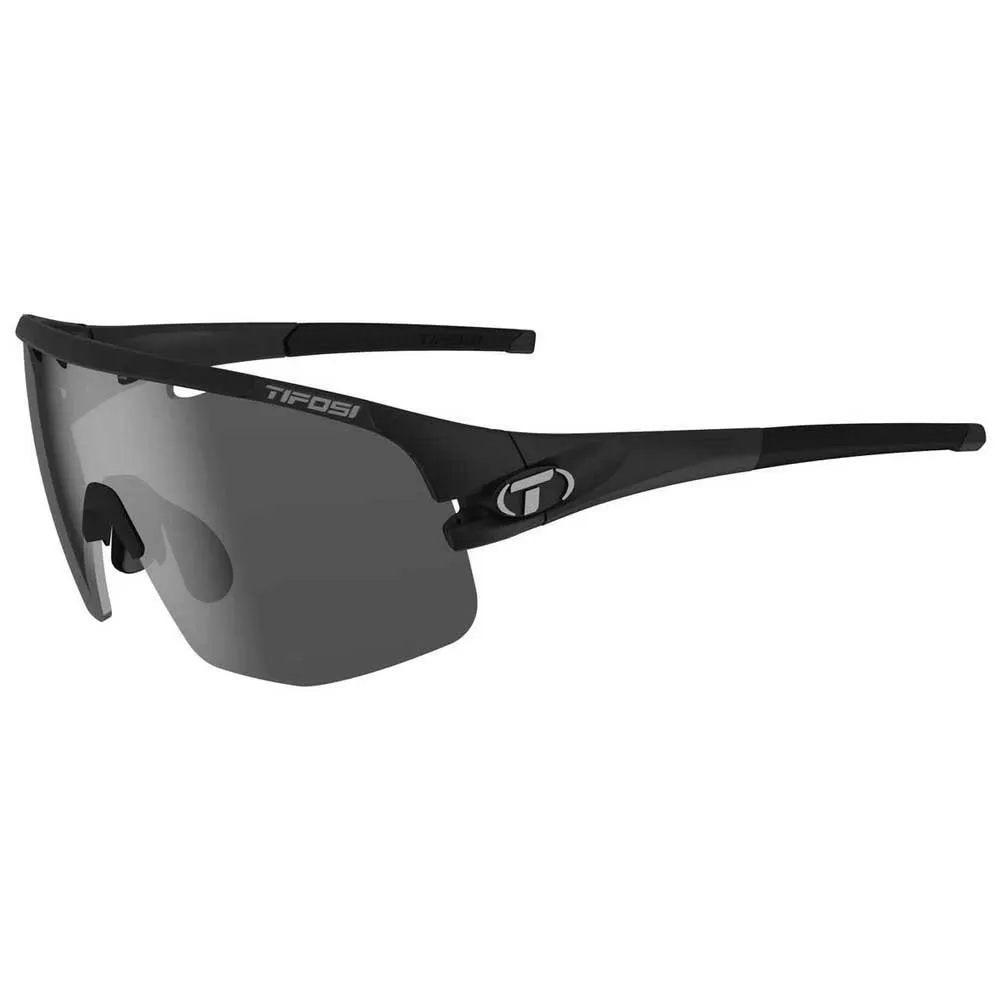 Tifosi Sledge Lite Interchangeable Solglasögon, Matte black, Smoke/CAT3 + AC Red/CAT2 + Clear/CAT0