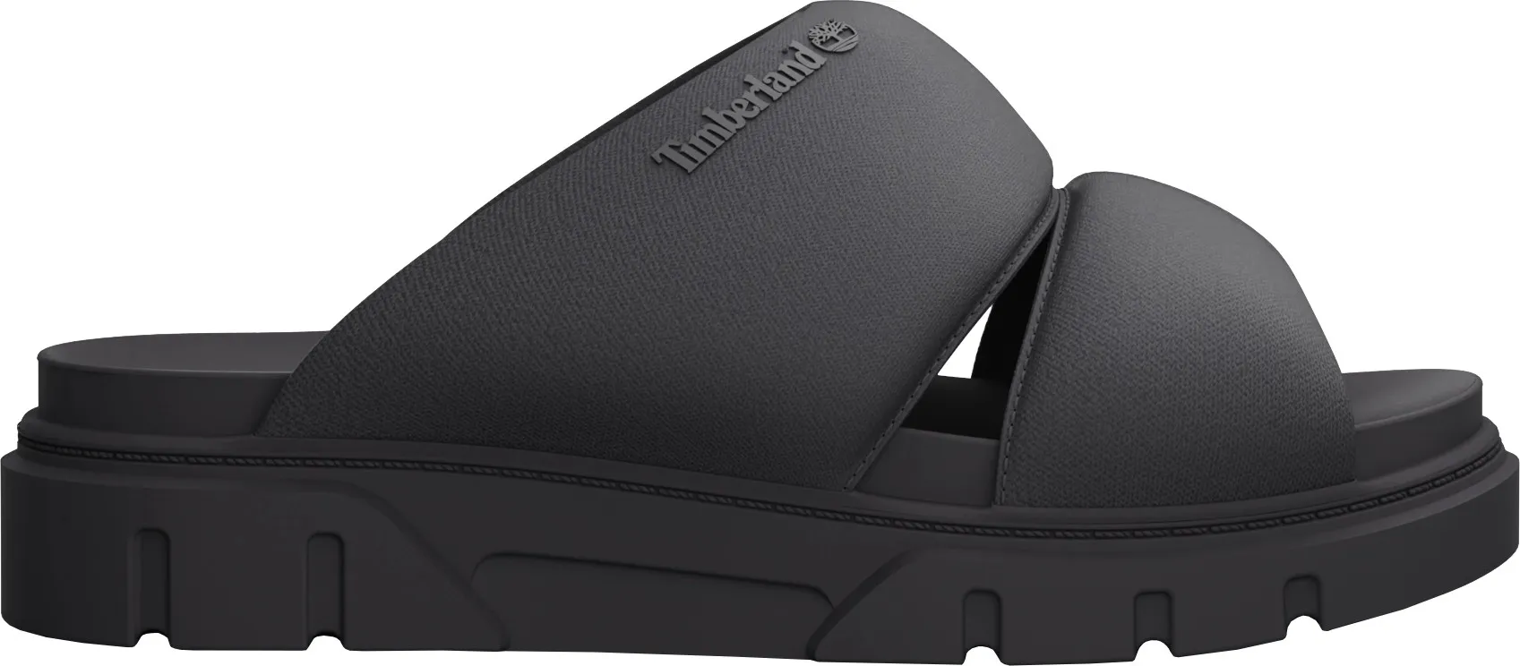 Timberland Women's Greyfield Slide Sandal, Black Knit