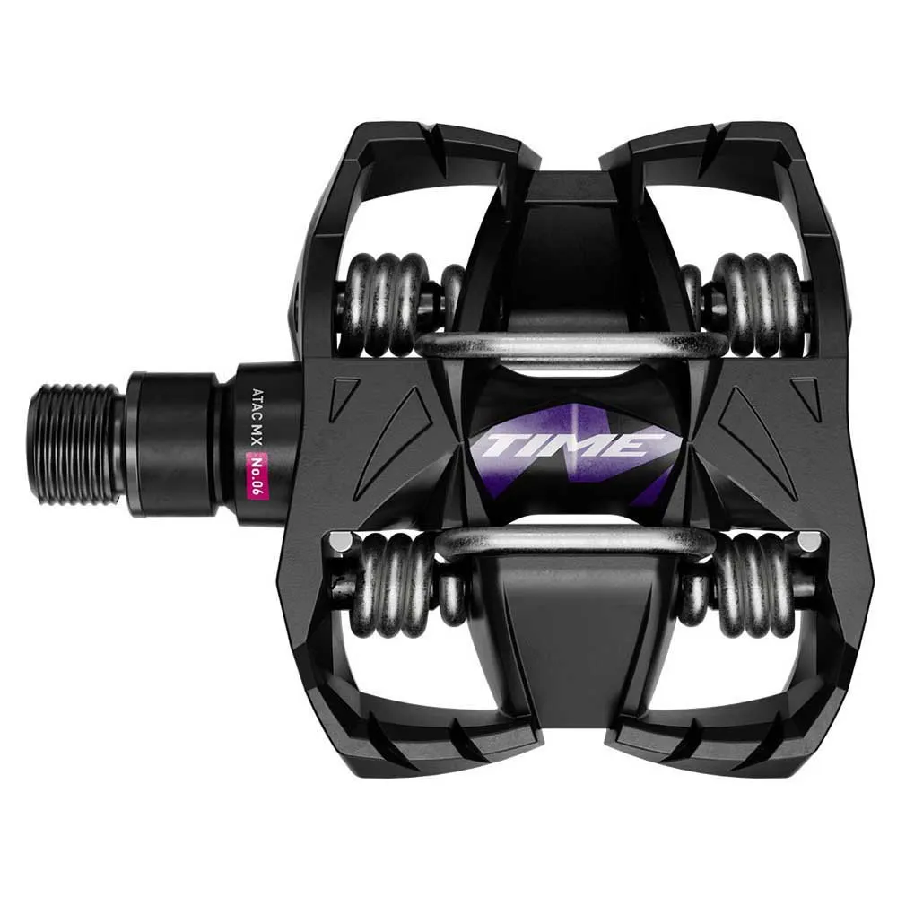 Time Mx 6 Atac Standard Cykelpedaler, Black purple, One Size