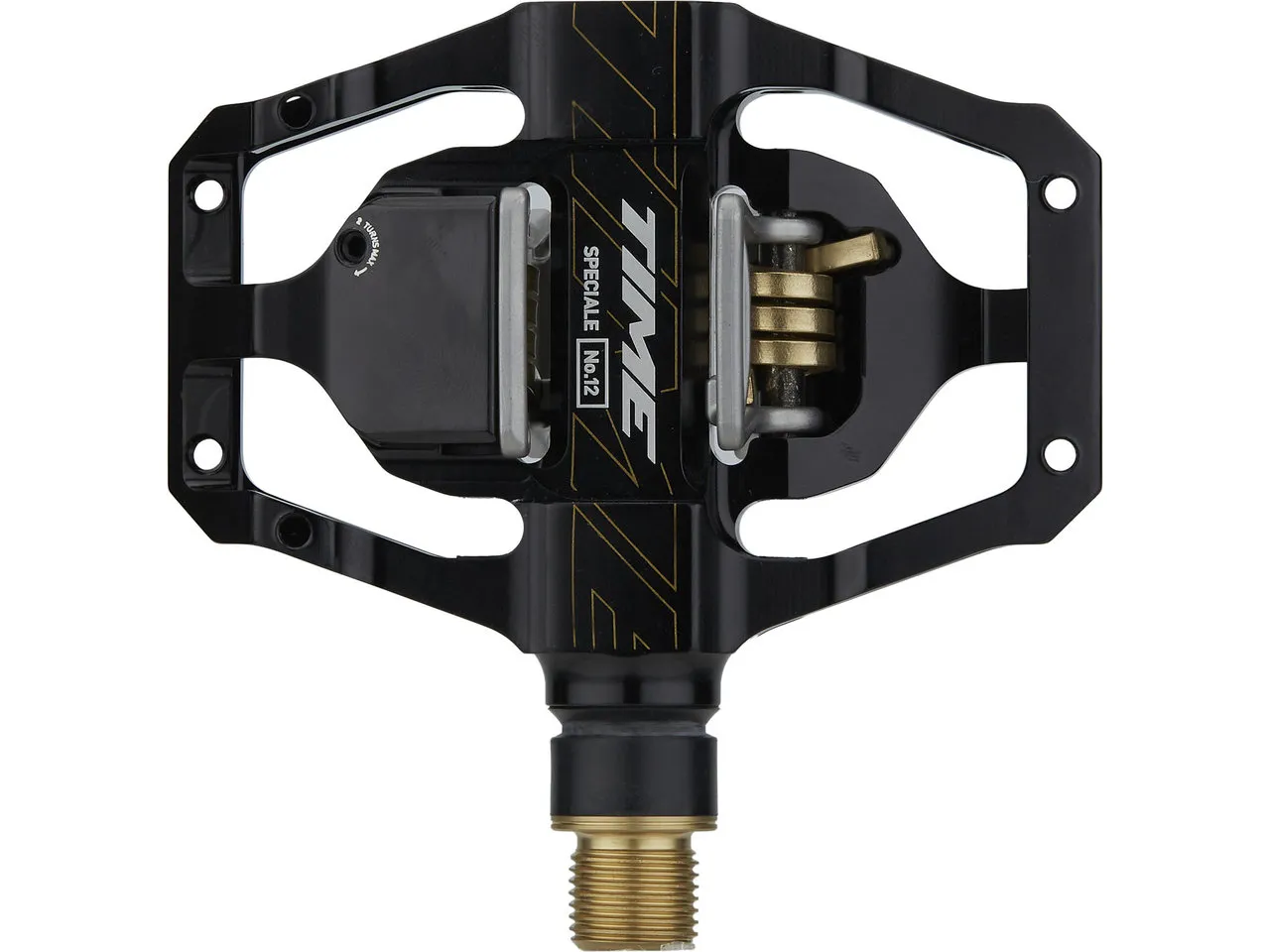 Time Speciale 12 Large Klickpedale, Black / gold, One Size