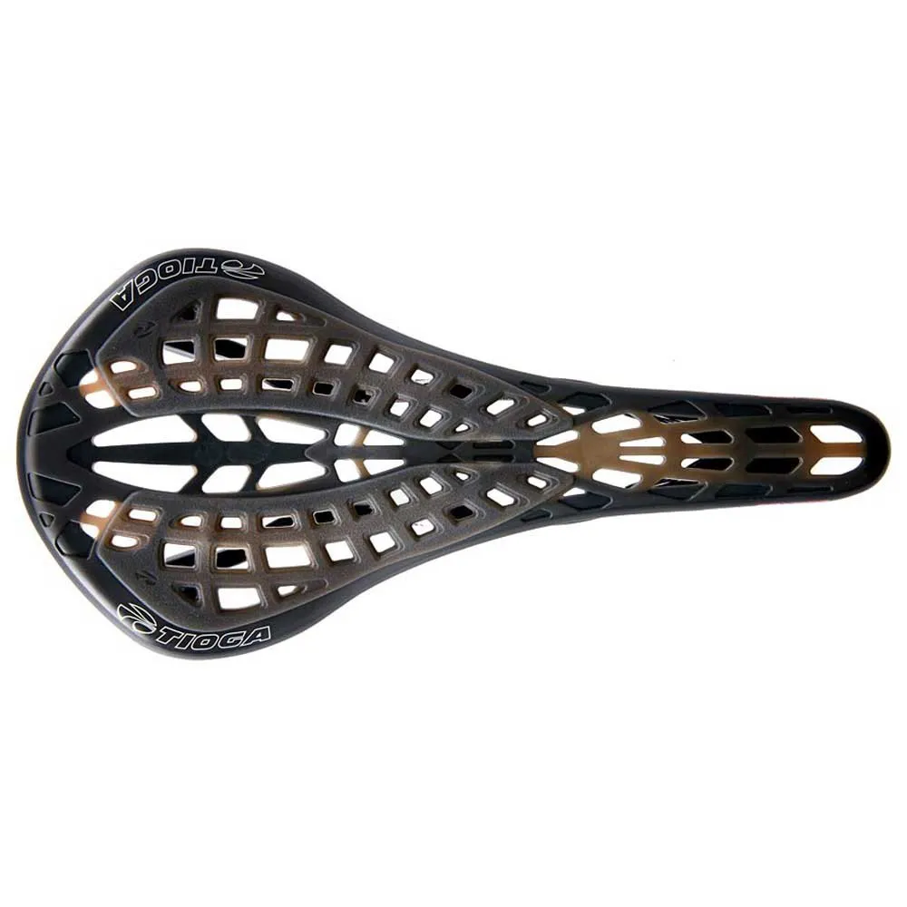 Tioga Spyder Stratum Carbon Cykelsadel, Black / black smoke, 135mm