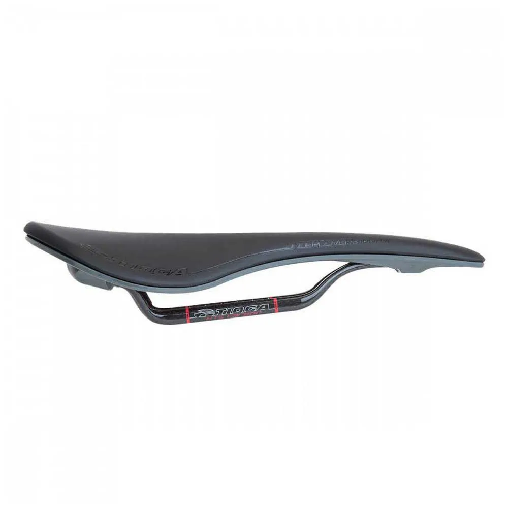 Tioga Stratum Carbone Hts Cykelsadel, Opaque black, 140mm
