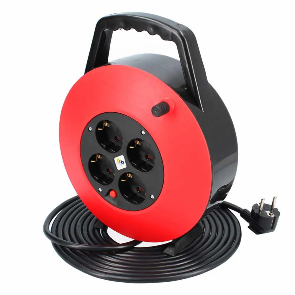Tm Electron Tmuad210 4 Outlets 10 M Kabeltrumma, Red, One Size Tm Electron Tmuad210 4 Outlets 10 M Kabeltrumma, Red, One Size