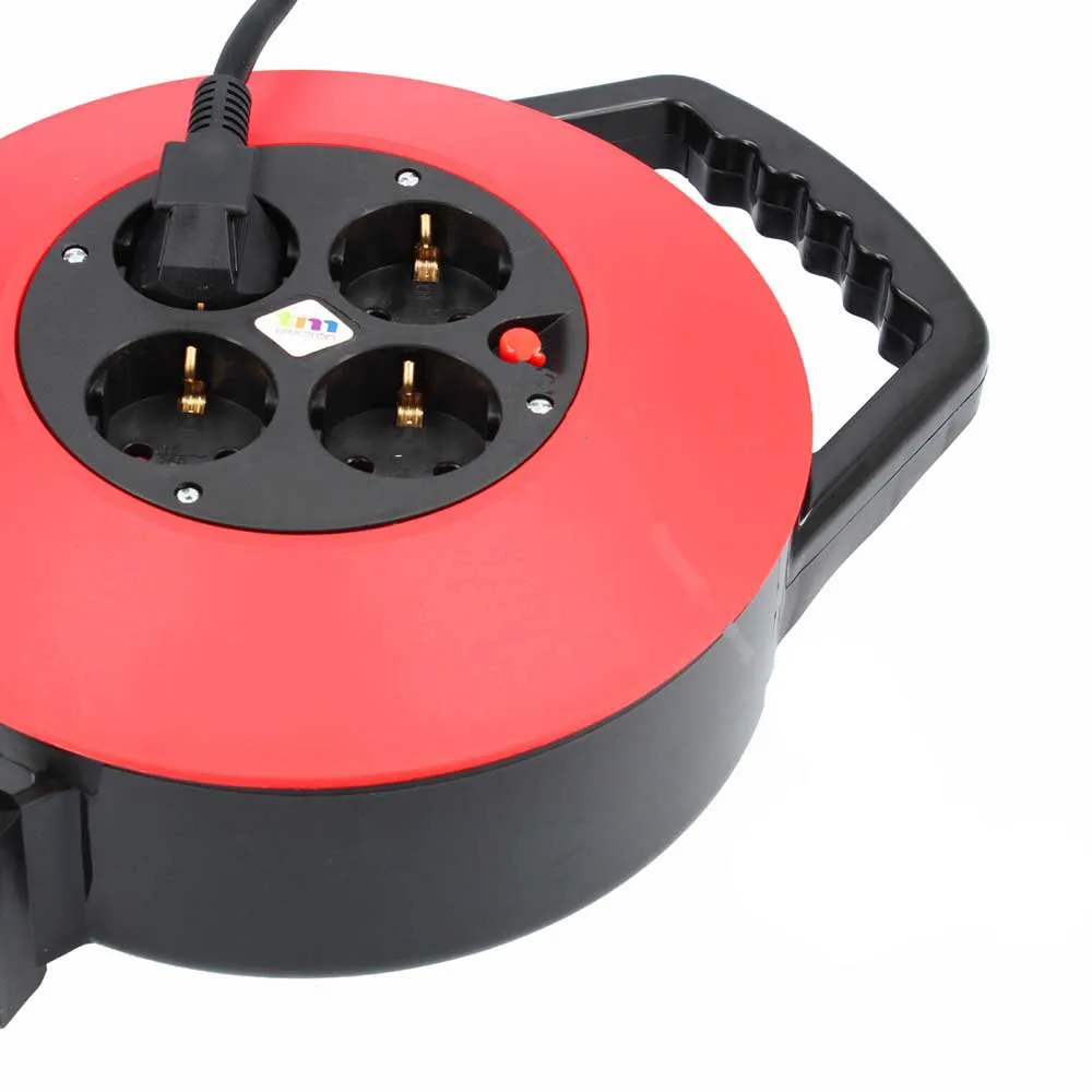Tm Electron Tmuad210 4 Outlets 10 M Kabeltrumma, Red, One Size Tm Electron Tmuad210 4 Outlets 10 M Kabeltrumma, Red, One Size