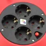 Tm Electron Tmuad215 4 Outlets 15 M Kabeltrumma, Red, One Size