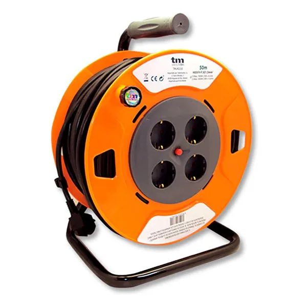 Tm Electron Tmuad225 4 Outlets 25 M Kabeltrumma, Orange, One Size Tm Electron Tmuad225 4 Outlets 25 M Kabeltrumma, Orange, One Size