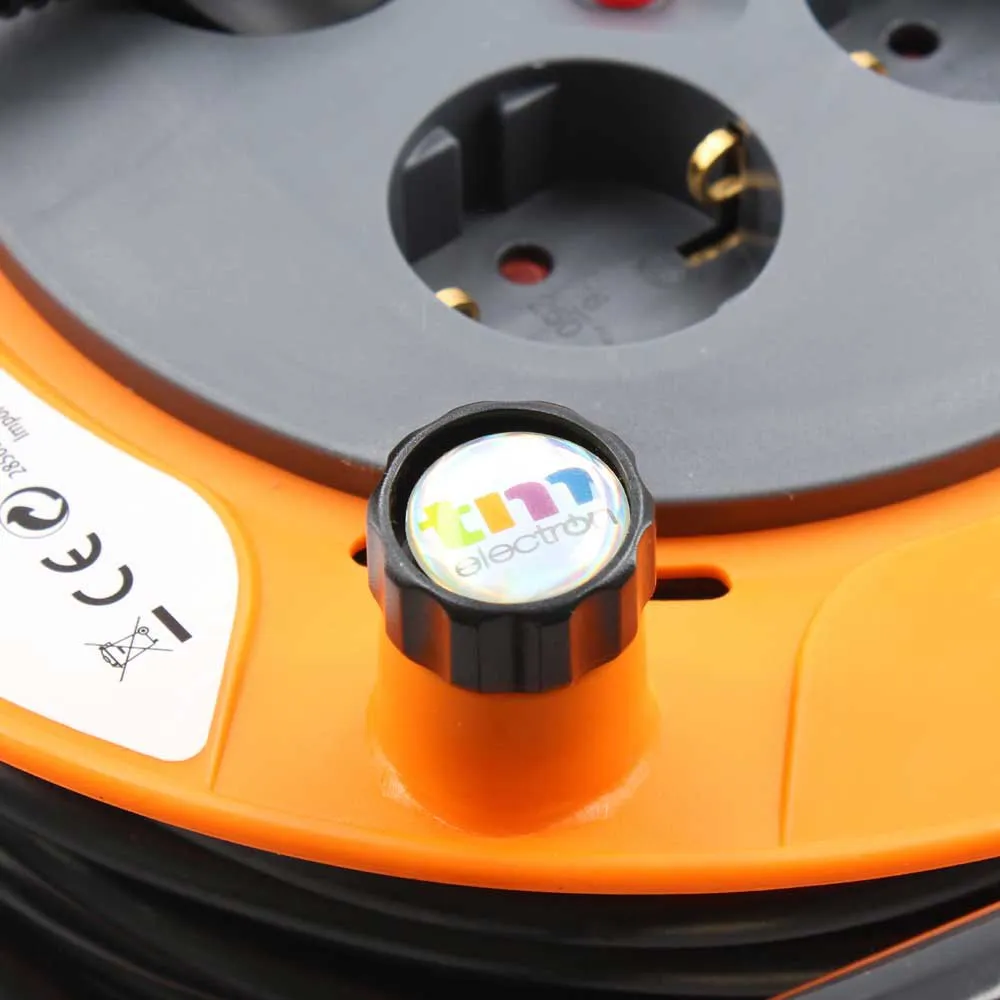 Tm Electron Tmuad225 4 Outlets 25 M Kabeltrumma, Orange, One Size Tm Electron Tmuad225 4 Outlets 25 M Kabeltrumma, Orange, One Size