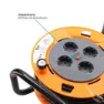 Tm Electron Tmuad225 4 Outlets 25 M Kabeltrumma, Orange, One Size